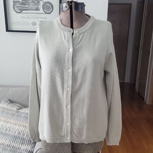 K Brand Sweater, Silk/Cotton, Large, Green. Vintage
